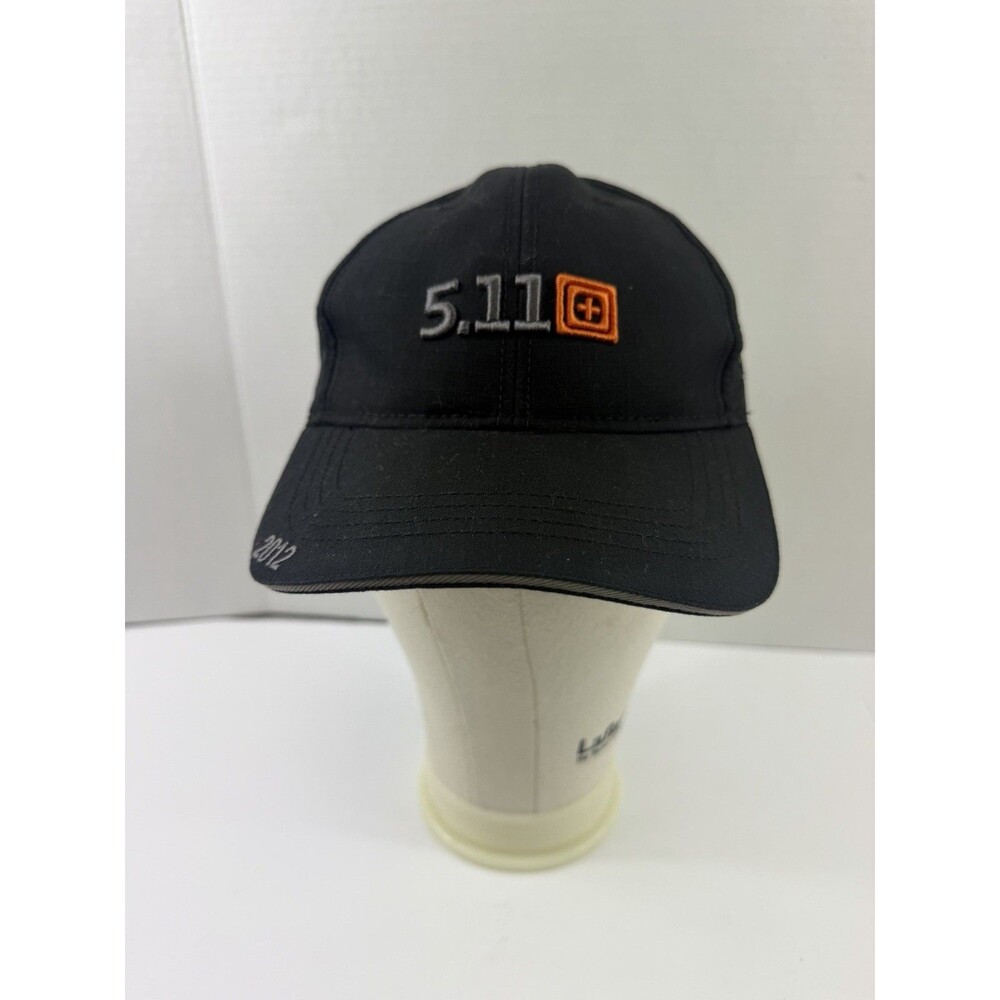 5.11 Tactical Hat Cap Black Strap Back Polyester Cotton Golf Logo Mens Logo 2012